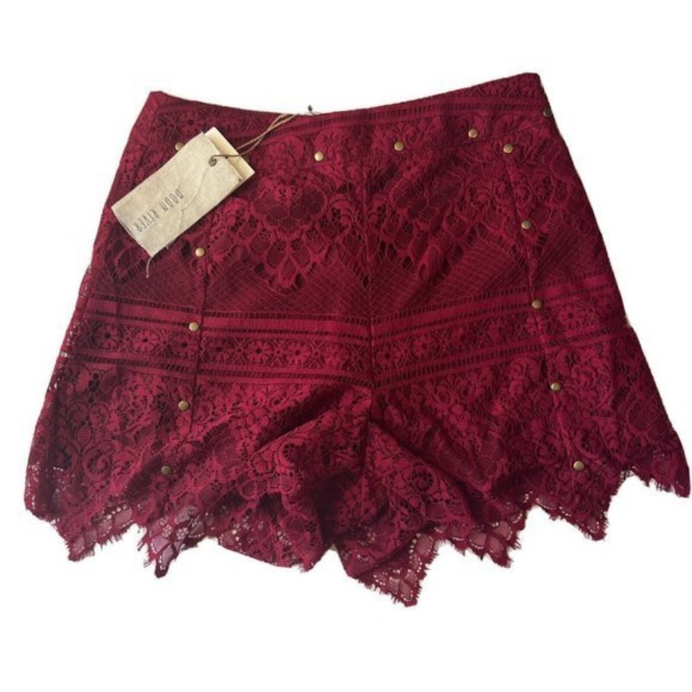 Anthropologie Moon River Shorts Womens Size XS Belted Lined Cute Side Zip EUC